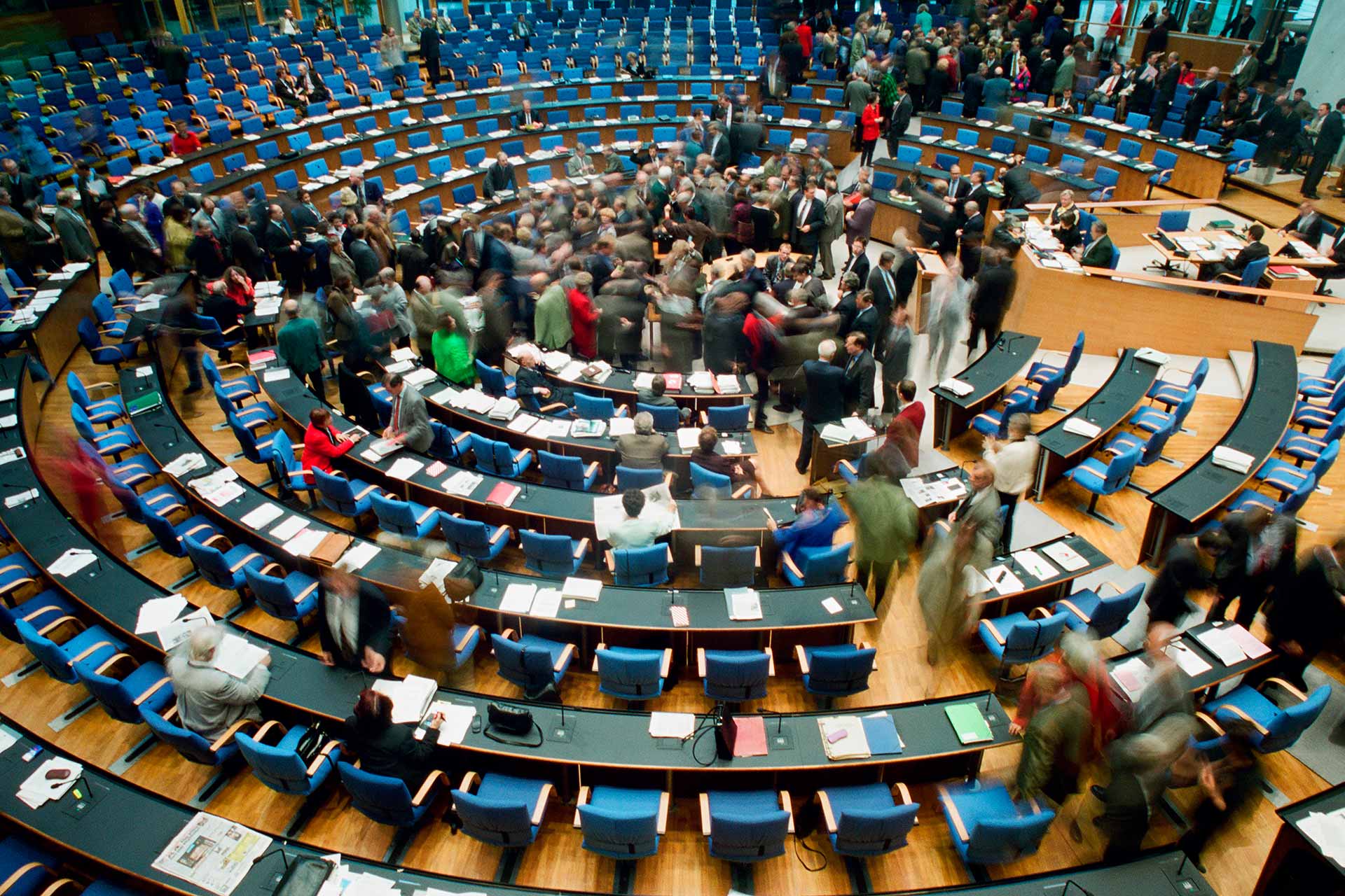 Plenarsaal des Bundestages in Bonn